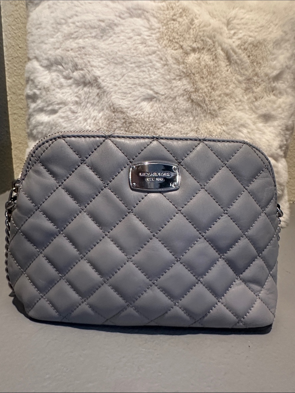 Michael Kors Quilted Crossbody Bag in Gray